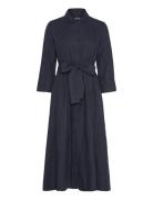 Marja Linen Dress Knælang Kjole Navy Ella&il