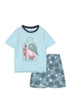 Set Pyjalong Pyjamassæt Blue Gurli Gris