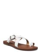 Ashton Flat Thong Flade Sandaler White Michael Kors