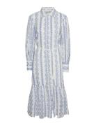 Yastovina Ls Long Shirt Dress Knælang Kjole Blue YAS