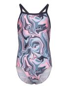 Swimsuit Sporty, Aop Badedragt Badetøj Multi/patterned Color Kids