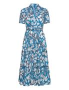 Dvf Queena Dress Knælang Kjole Blue Diane Von Furstenberg