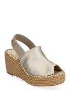 Susan Elastic Espadr Espadrillos Med Hæl Sandal Gold Replay