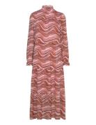 Mschpanthea Rikkelie Maxi Dress Aop Maxikjole Festkjole Pink MSCH Cope...