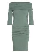 Viscose Dress Kort Kjole Green Rosemunde