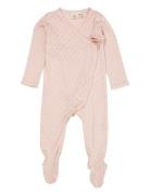 Pointelle Cross-Over Full Body Langærmet Body Pink Copenhagen Colors