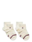 Th Baby Sock 2P Sokker Strømper Cream Tommy Hilfiger