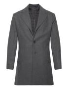 Bs Kingston Slim Fit Coat Uldfrakke Frakke Grey Bruun & Stengade