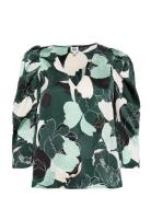 Athea Blouse Tops Blouses Long-sleeved Green Twist & Tango