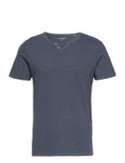 Jjesplit Neck Tee Ss Noos Tops T-Kortærmet Skjorte Blue Jack & J S