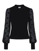 Yasdotme Ls Knit Pullover S. Noos Tops Knitwear Jumpers Black YAS