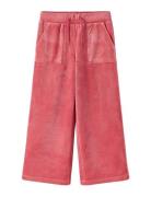 Nkfnaral Velour Wide Pant Bottoms Trousers Red Name It