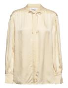 Brook - Fluid Texture Tops Blouses Long-sleeved Cream Day Birger Et Mi...