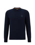 Kanovano Tops Knitwear Round Necks Navy BOSS