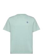 Loke Badge T-Shirt - Regenerative O Tops T-Kortærmet Skjorte Blue Know...