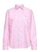 Slim Fit Oxford Shirt Tops Shirts Long-sleeved Pink Polo Ralph Lauren