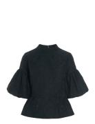 Martina Ns Tops Blouses Short-sleeved Black Dea Kudibal