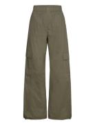 Lana-G Bottoms Trousers Wide Leg Khaki Green Global Funk