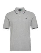 T2 Original Polo Tops Polos Short-sleeved Grey Dockers