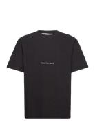 Institutional Modern Ottoman Tee Tops T-Kortærmet Skjorte Black Calvin...