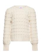 Vmesther Ls O-Neck Pullover Girl Tops Knitwear Pullovers Cream Vero Mo...