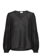 Brisz Blouse Tops Blouses Long-sleeved Black Saint Tropez