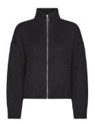 Vmyoko Ls Highneck Zip Cardigan Ga Boo Tops Knitwear Cardigans Black V...