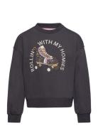 Tnhattie Os Sweatshirt Tops Sweatshirts & Hoodies Sweatshirts Black Th...