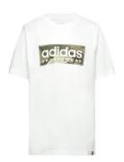 B Camo Lin T Sport T-Kortærmet Skjorte White Adidas Sportswear