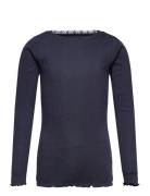 T-Shirt Long-Sleeve Tops T-shirts Long-sleeved T-Skjorte Navy Sofie Sc...