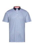 Pique Gingham Polo Tops Polos Short-sleeved Blue PUMA Golf