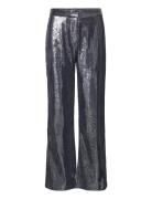 Agneta Trousers 15020 Bottoms Trousers Straight Leg Blue Samsøe Samsøe