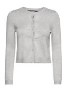 Vmglory Ls O-Neck Short Cardigan Ga Tops Knitwear Cardigans Grey Vero ...