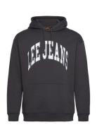 Varsity Hoodie Tops Sweatshirts & Hoodies Hoodies Black Lee Jeans