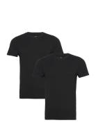 Dovre T-Shirt 2-Pack Tops T-Kortærmet Skjorte Black Dovre