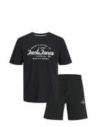 Jjforest Tee Ss Crew Neck Set Pack Mp Tops T-Kortærmet Skjorte Black J...