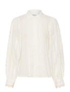 Nadiakb Shirt Tops Shirts Long-sleeved White Karen By Simonsen