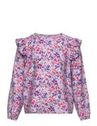 Kogveneda L/S Frill Top Ptm Tops T-shirts Long-sleeved T-Skjorte Multi...