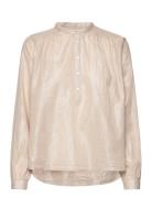 Blouse Tops Blouses Long-sleeved Beige Sofie Schnoor