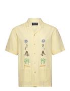 Postcard Shirt Tops Shirts Short-sleeved Yellow Pas De Mer