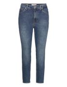 Claudia Slim-Fit Cropped Jeans Bottoms Jeans Skinny Blue Mango