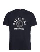 Hilfiger Coin Tee Tops T-Kortærmet Skjorte Navy Tommy Hilfiger