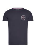 Hilfiger Roundle Tee Tops T-Kortærmet Skjorte Blue Tommy Hilfiger