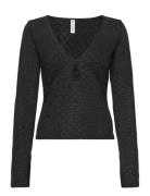 Viennars Blouse Tops Blouses Long-sleeved Black Résumé