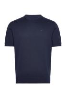 Style Ewen Tops Knitwear Round Necks Navy MUSTANG