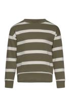 Striped Cotton-Blend Sweatshirt Tops Sweatshirts & Hoodies Sweatshirts...