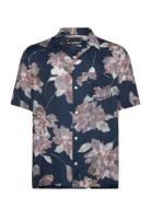 Zinnia Ss Shirt Tops Shirts Short-sleeved Blue AllSaints