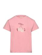 T-Shirt Ss Tops T-Kortærmet Skjorte Pink Creamie