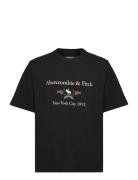 Anf Mens Graphics Tops T-Kortærmet Skjorte Black Abercrombie & Fitch