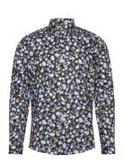 Aop Floral Shirt L/S Tops Shirts Casual Navy Lindbergh